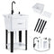 14.5 Gal/21.1 Gal Utility Sink Laundry Tub with Rotating Faucet and Adjustable Legs