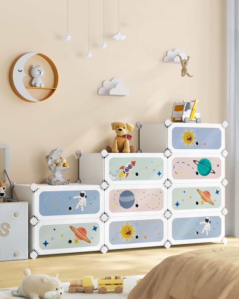 SONGMICS Kids' Shoe Rack with Doors 