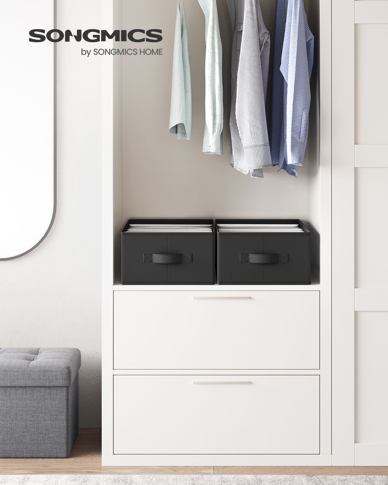 SONGMICS Wardrobe Clothes Organizer with 6 Grids 