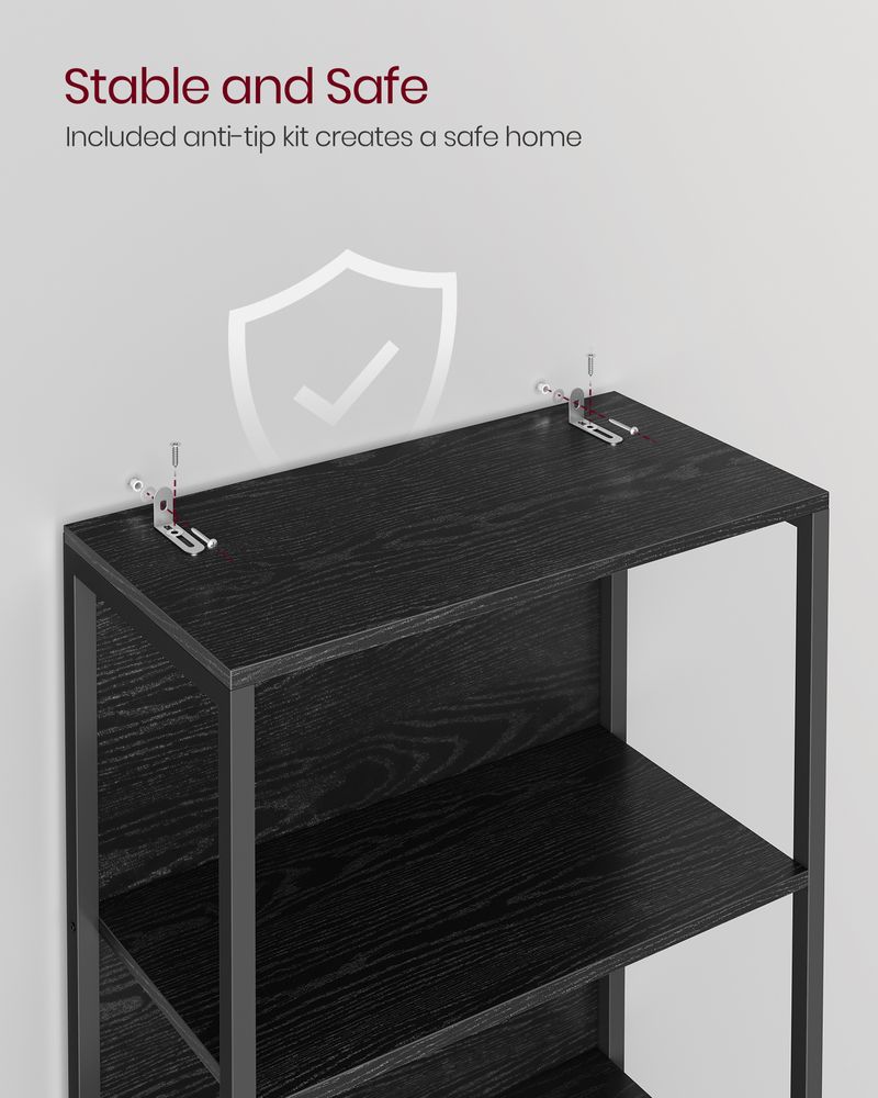 VASAGLE 6-Tier LED Bookshelf with Dimmable Lights 