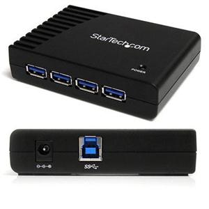 4 Port Black SuperSpeed USB 3.0 Hub - 5Gbps