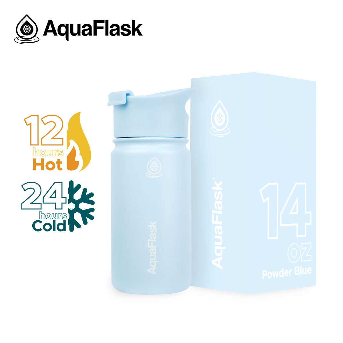 AquaFlask Original Vacuum Insulated Water Bottles 415ml (14oz) 