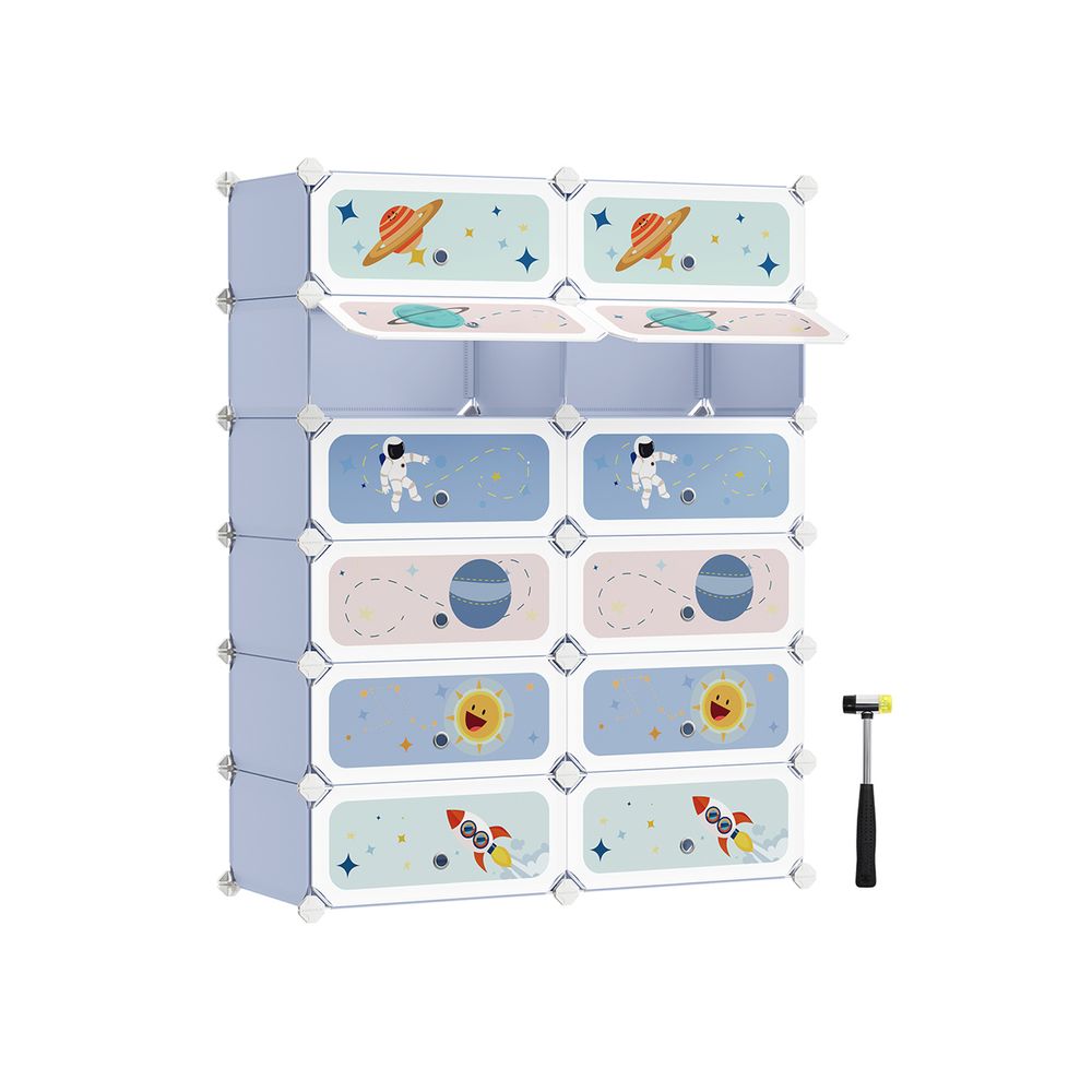 SONGMICS Kids' Shoe Rack with Doors 