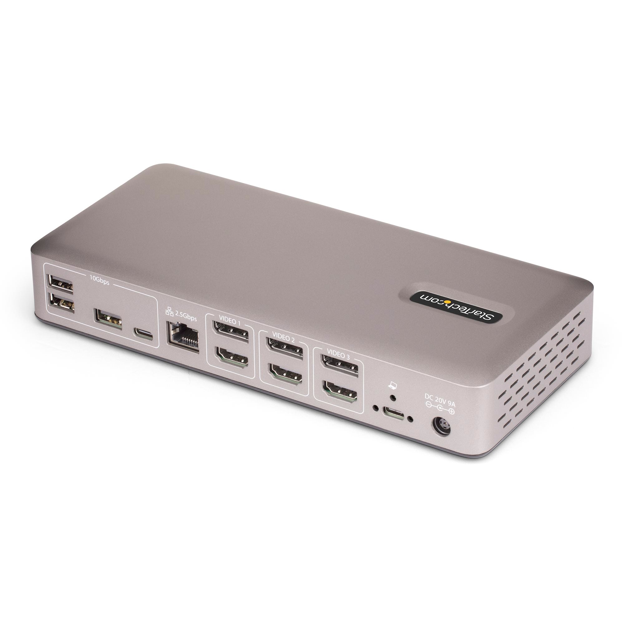 Triple-Monitor USB4 Docking Station, 4K 60Hz HDMI or DisplayPort, 100W Laptop Charging, 2.5GbE, USB-C Multi-Monitor Dock, Driverless 