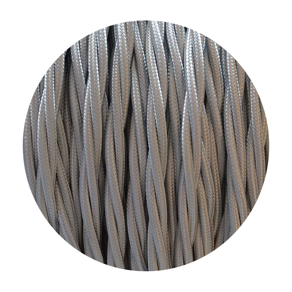 2 Core Twisted Fabric Electrical Wire Grey~ 1613