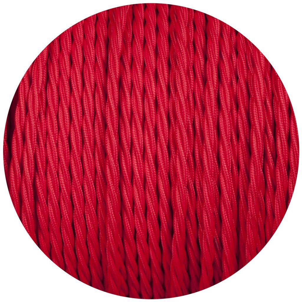 2 Core Twisted Fabric Electrical Cable Red~ 1675