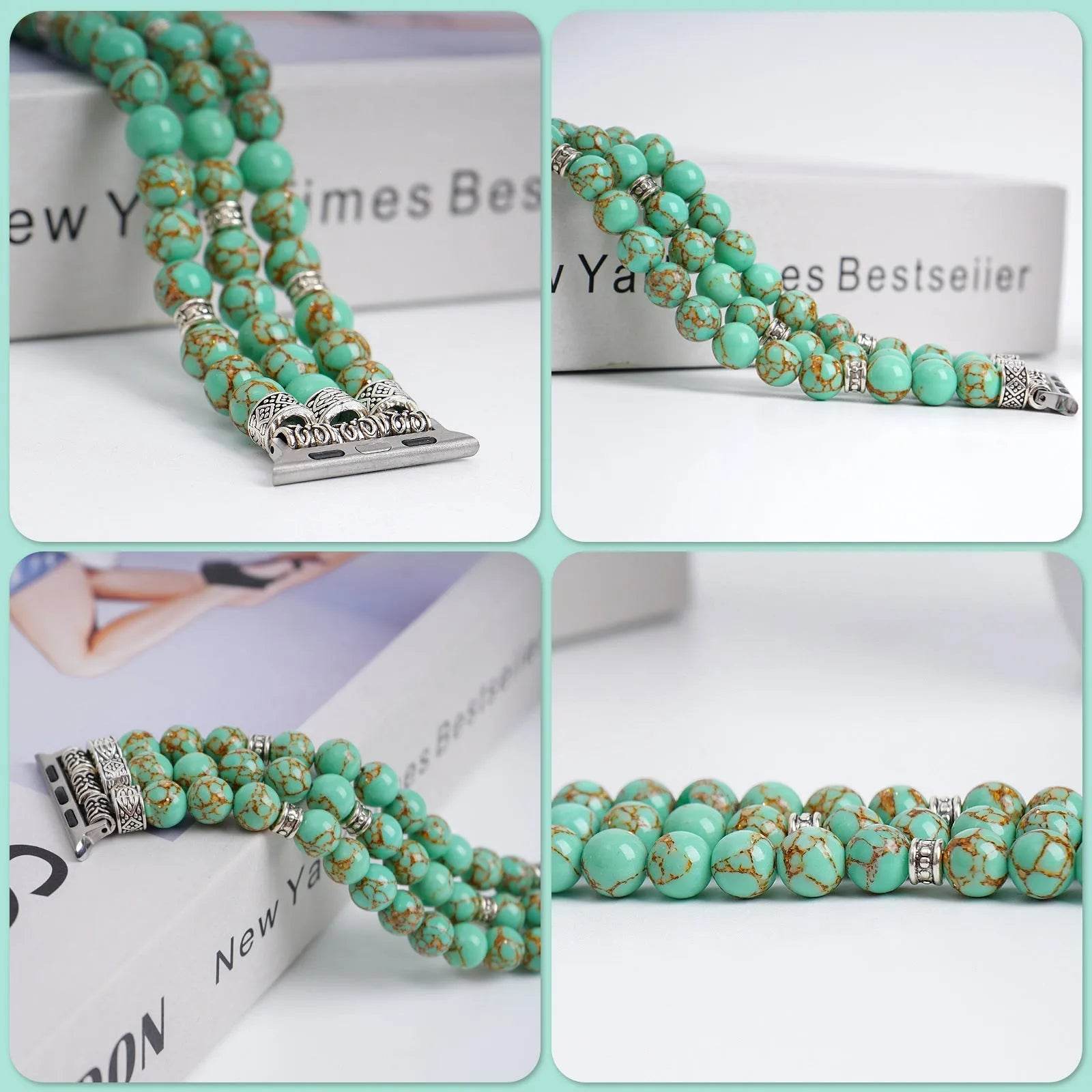 Beaded Bracelet Smart Phone Watch Strap for women 