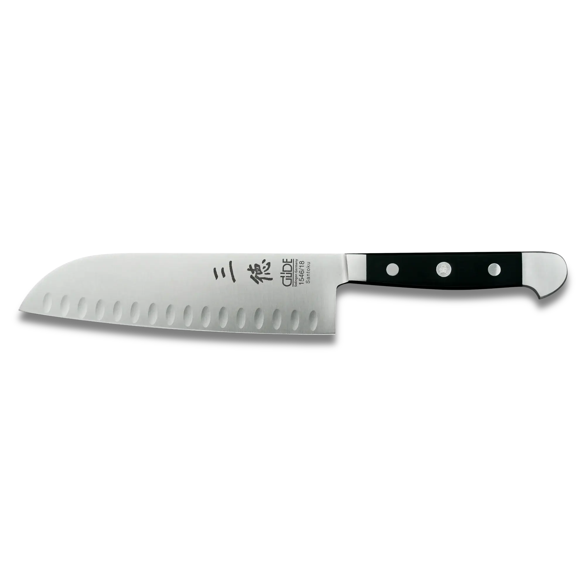 Alpha Santoku Knife With Hollow Edges - 7 inch 