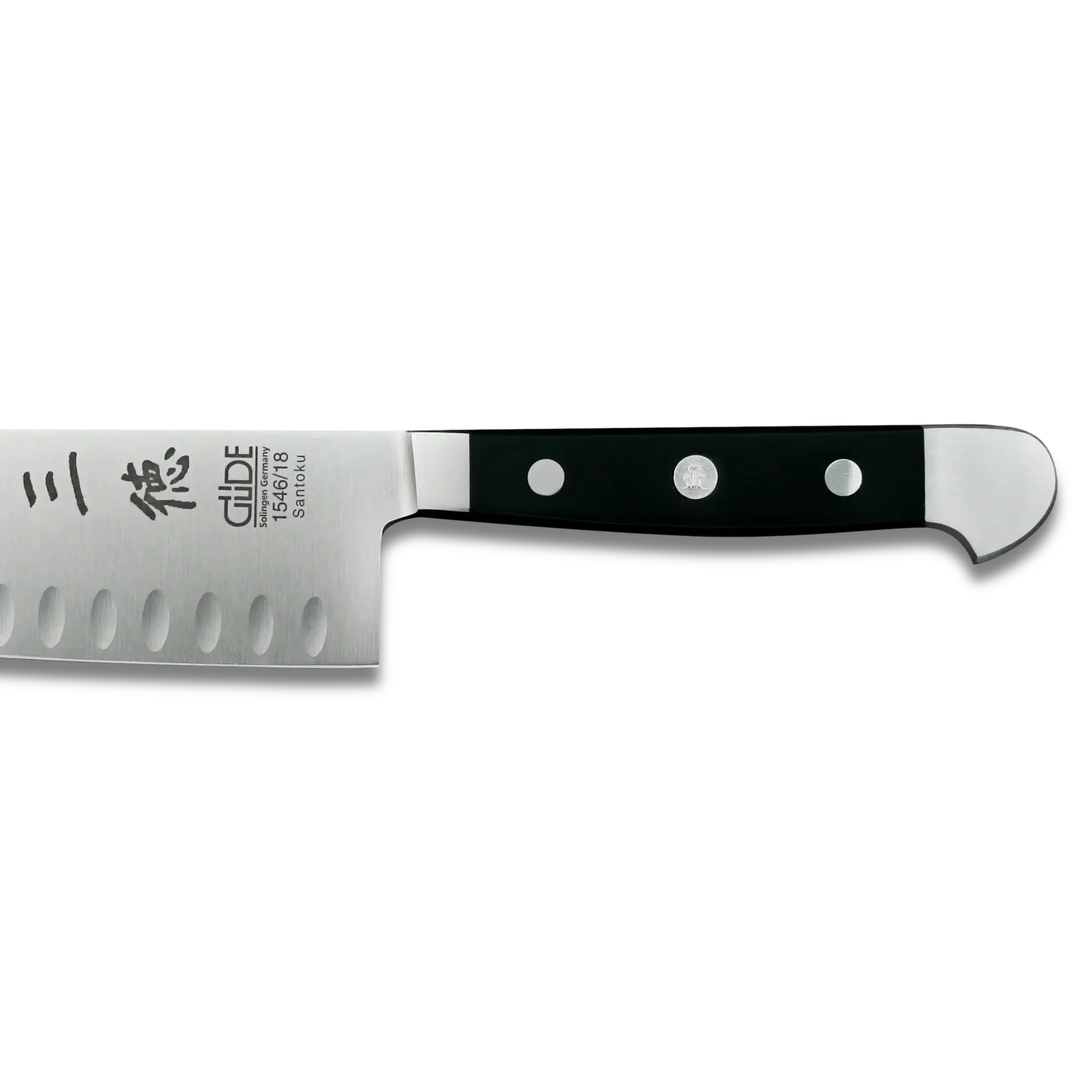 Alpha Santoku Knife With Hollow Edges - 7 inch 