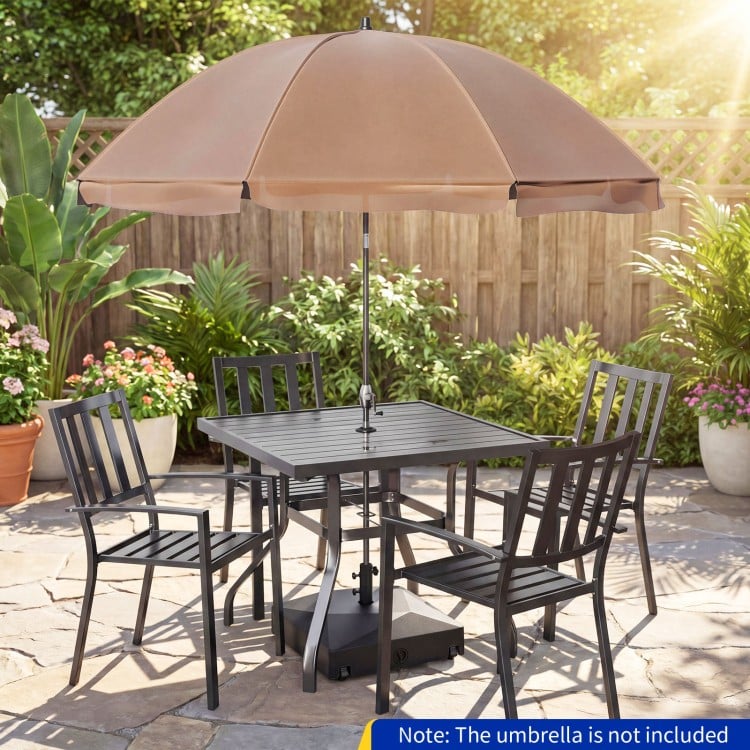 154lbs Mobile Fillable Patio Umbrella Base with 4 Wheels