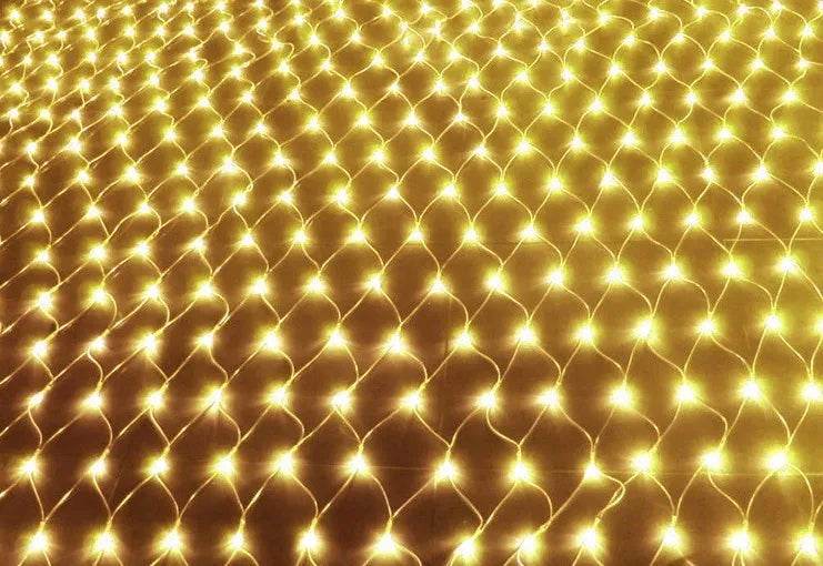 Christmas led lights string lights outdoor waterproof fishnet lights full of stars paved holiday lights wedding ins decorative lights 