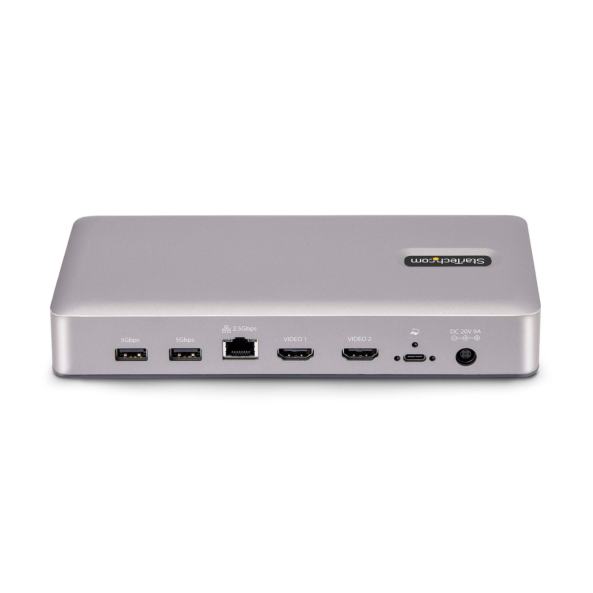 USB4 Docking Station, USB-C 40Gbps, Dual Video HDMI, Up to 2x 4K 60Hz 4:4:4 (RGB) or 2x 4K 120Hz 4:2:2, Multi-Monitor Dock, 6x USB, 2.5GbE, 100W PD 