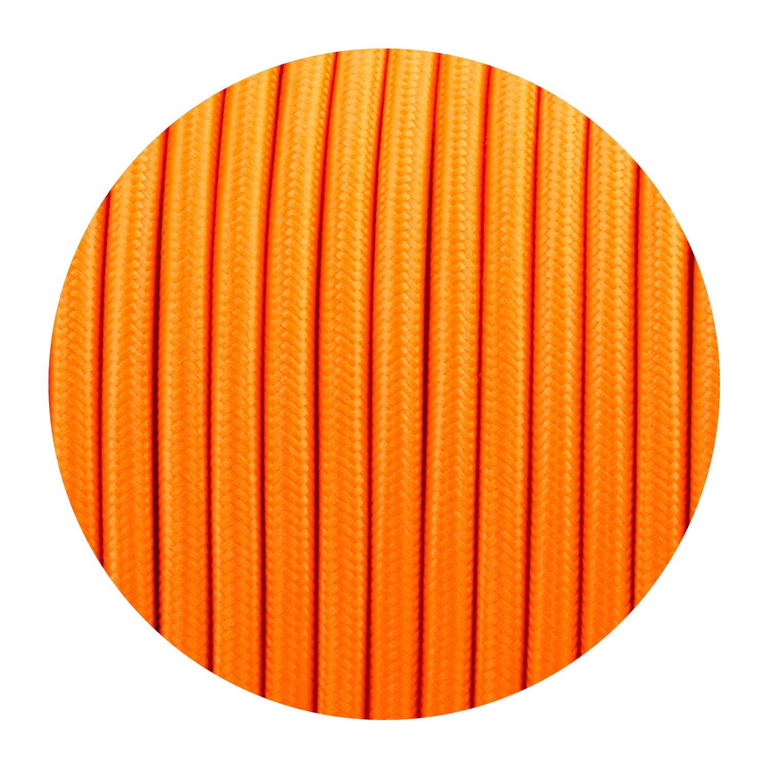 Industrial 2 Core Round Electric Fabric Cable Orange~1631