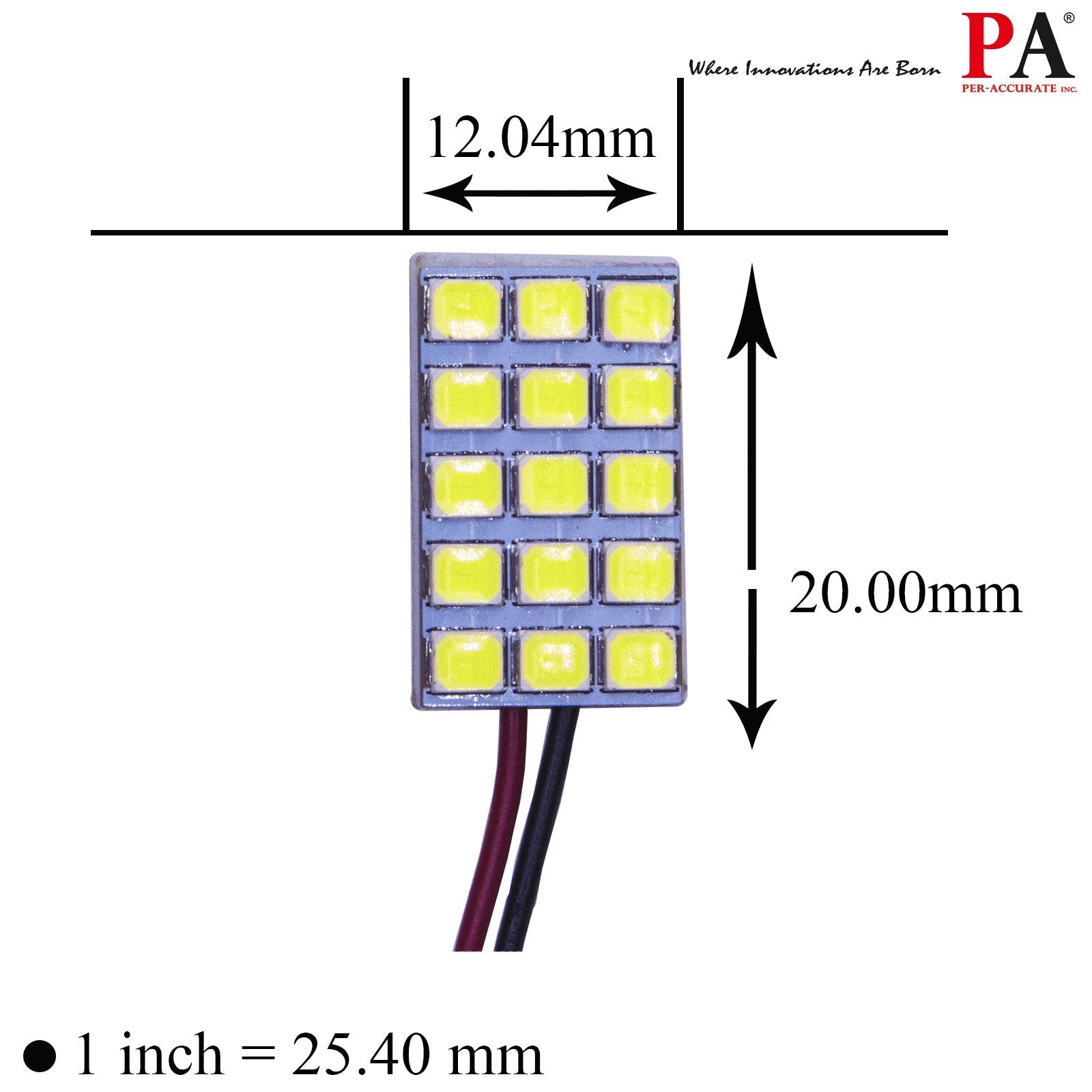 HYUGA LED Panel Board Lamps 15SMD 2835 12V 5W T10 168 194 Ba9s Festoon 28mm to 42mm for Interior, Reading, Dome, Map, Trunk, License Plate Lights (White, pack of 2) 