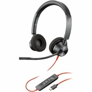 Poly Blackwire 3320 Stereo USB-C Headset +USB-C/A Adapter 