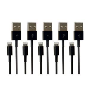 VisionTek Lightning to USB 1 Meter Cable Black 5-Pack (M/M)