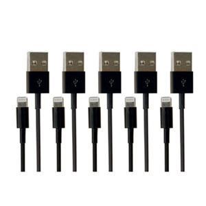 VisionTek Lightning to USB 1 Meter Cable Black 5-Pack (M/M) 