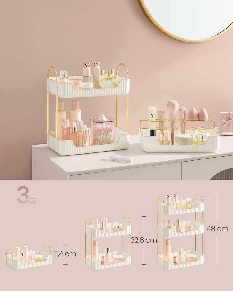 SONGMICS 3-Tier Makeup Organizer 