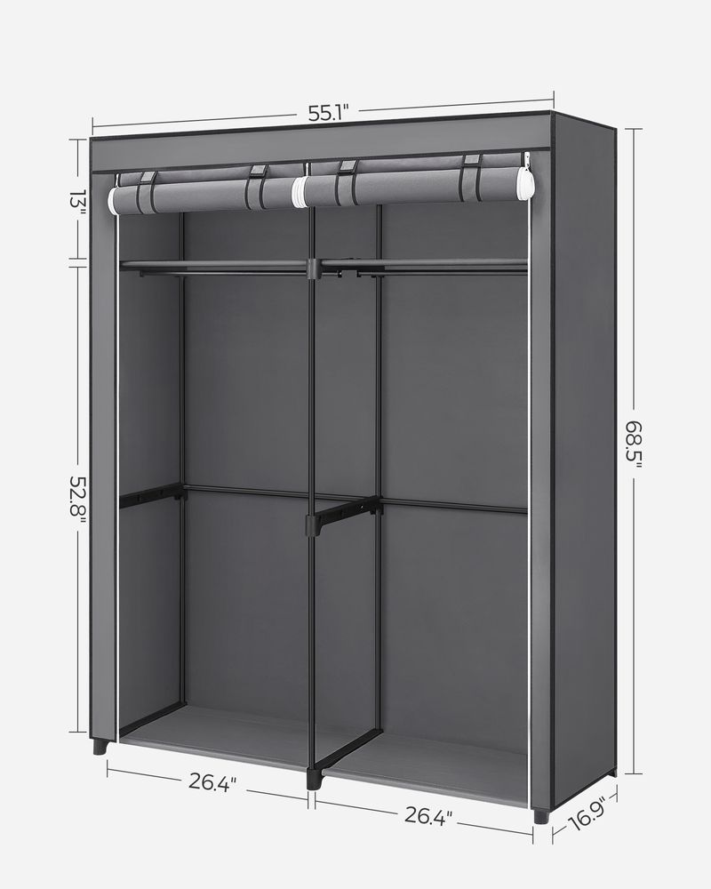 SONGMICS Closet Wardrobe with Non-Woven Fabric Cover 