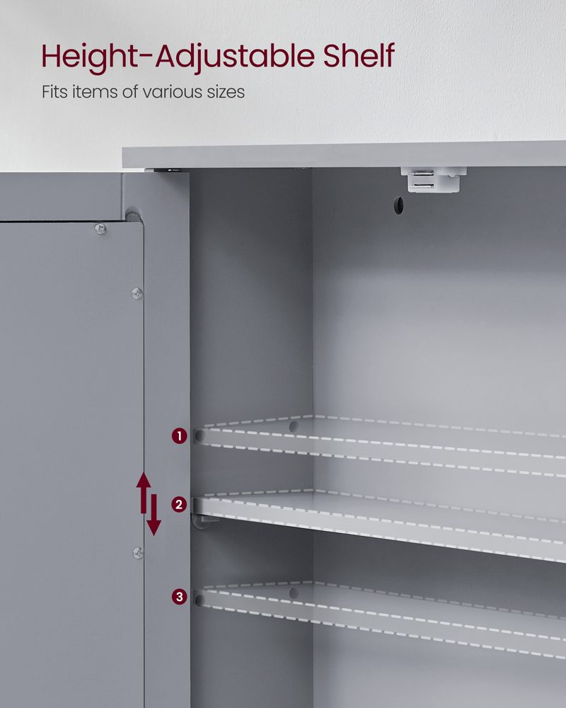 VASAGLE Bathroom Cabinet with Mirror 