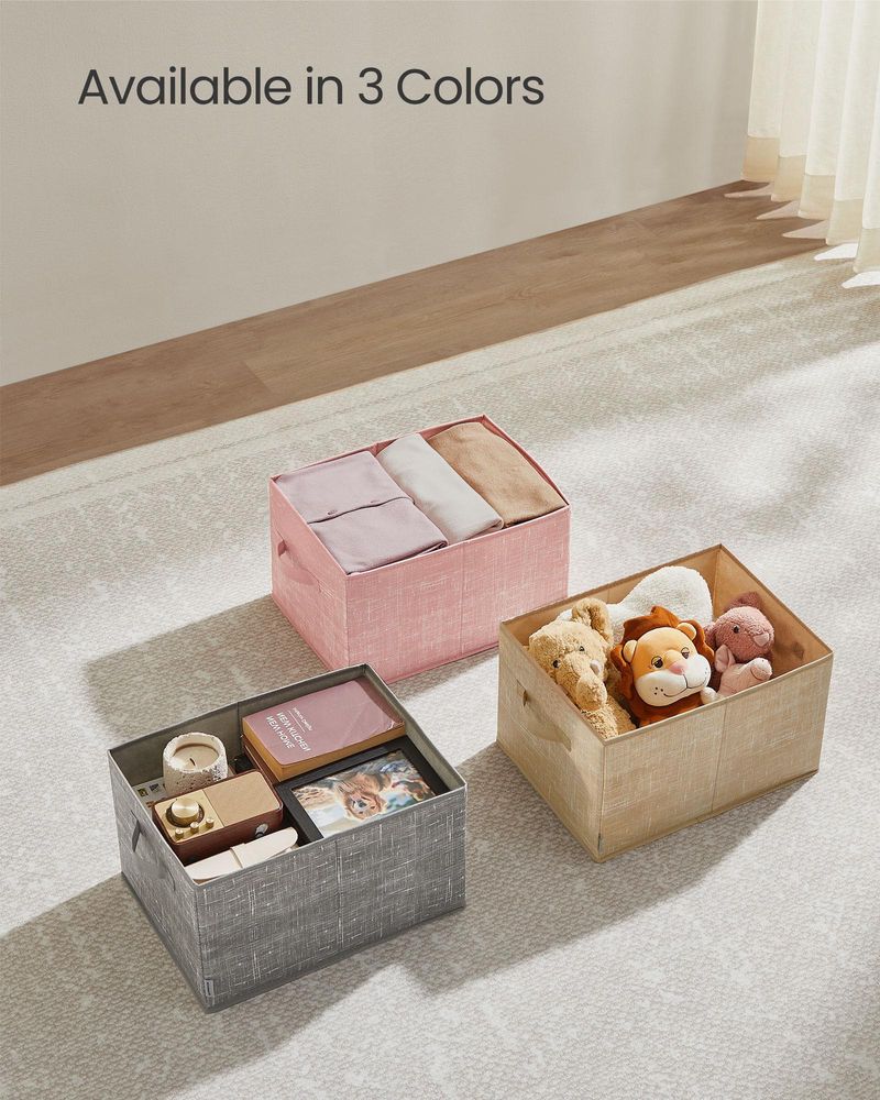 SONGMICS Set of 3 Fabric Storage Bins 