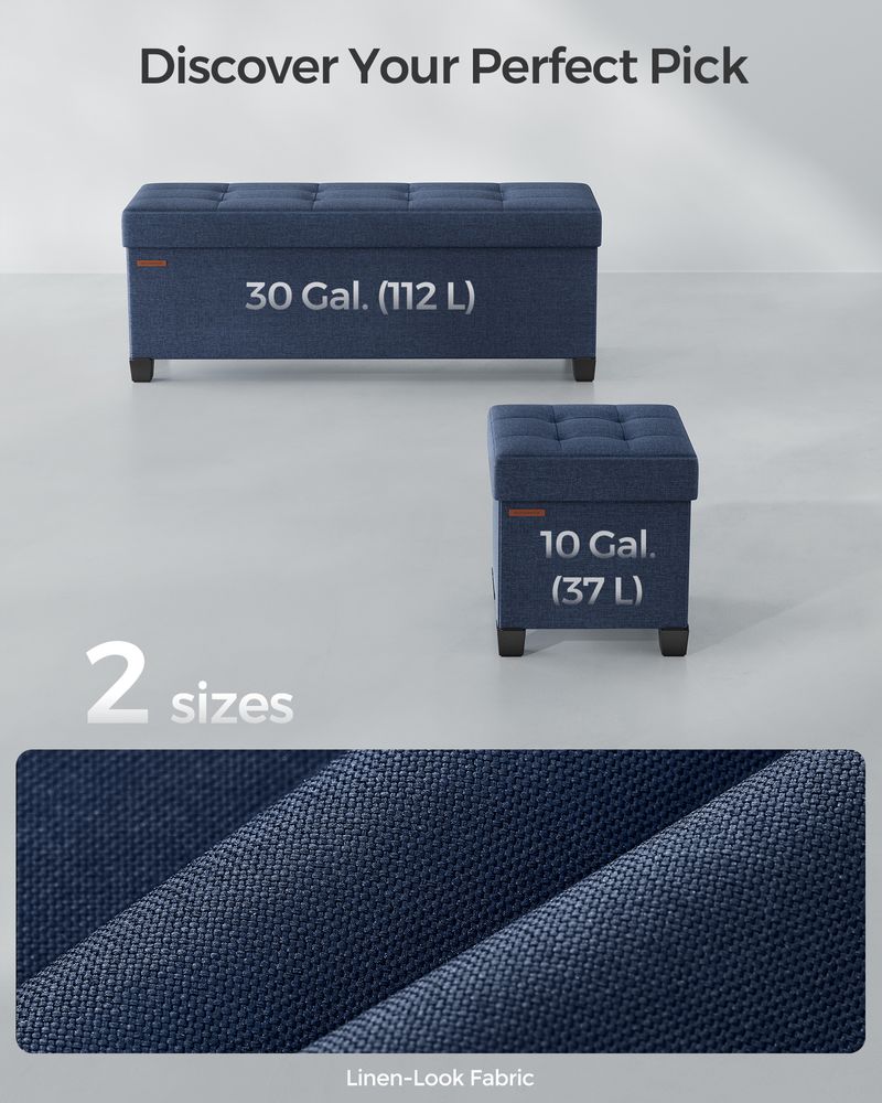 SONGMICS Small Ottoman Foot Rest with Legs 
