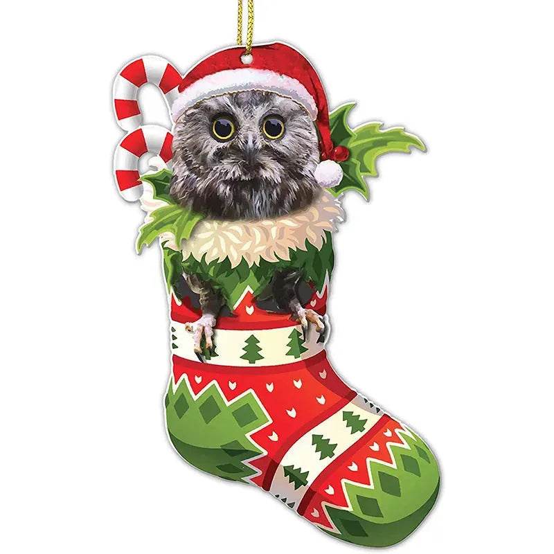 Christmas Stockings Christmas Tree Decorative Socks Dog Pendant Creative Cute 
