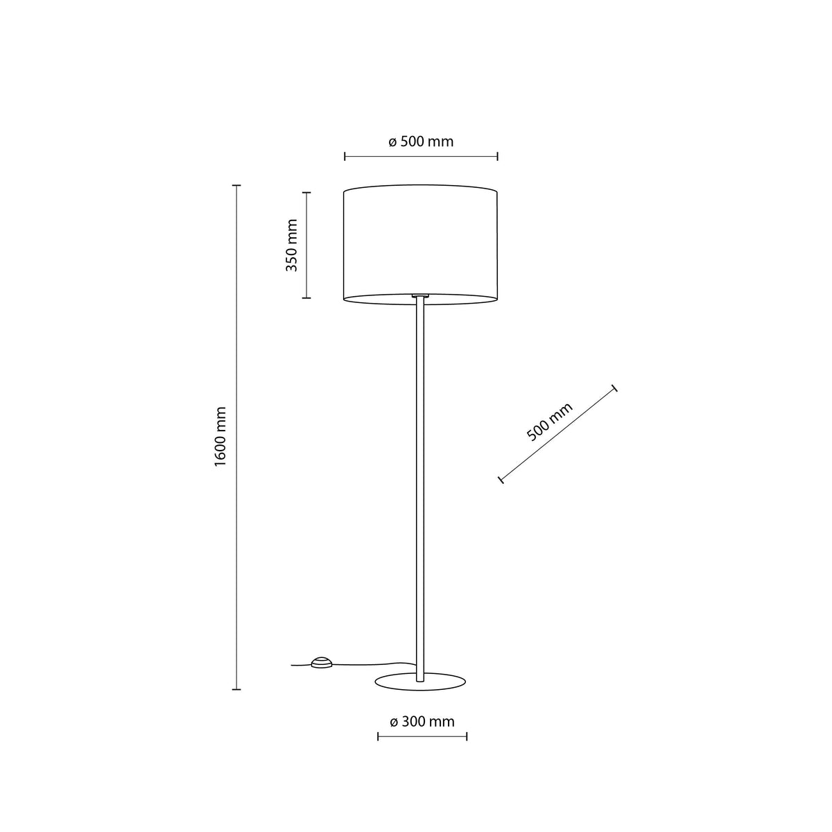 UMBERTO Brown Modern Floor Lamp