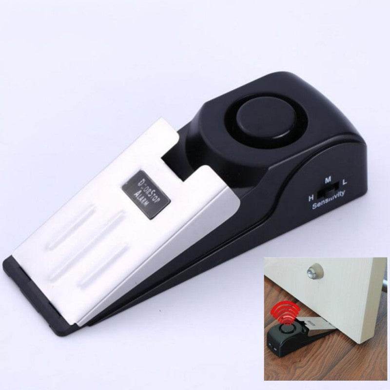 120db door stop alarm Security System Home Wedge Shaped Stopper Alert Security System Door Stop Alarm Block Blocking System 