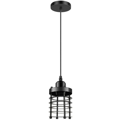 Round Cage Metal Pendant light in Black~1576 