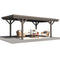 AECOJOY 17ft x 12ft Wooden Gazebo Pavilion / Carport