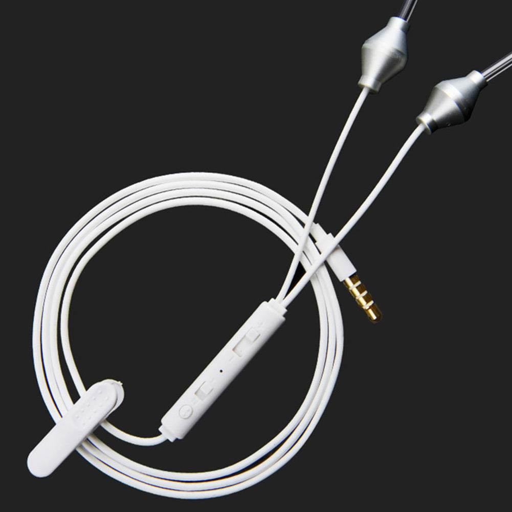 Mobile Phone Health Earphones With Microphone Bilateral in-ear Air Duct Health Non-hazardous Earphones 