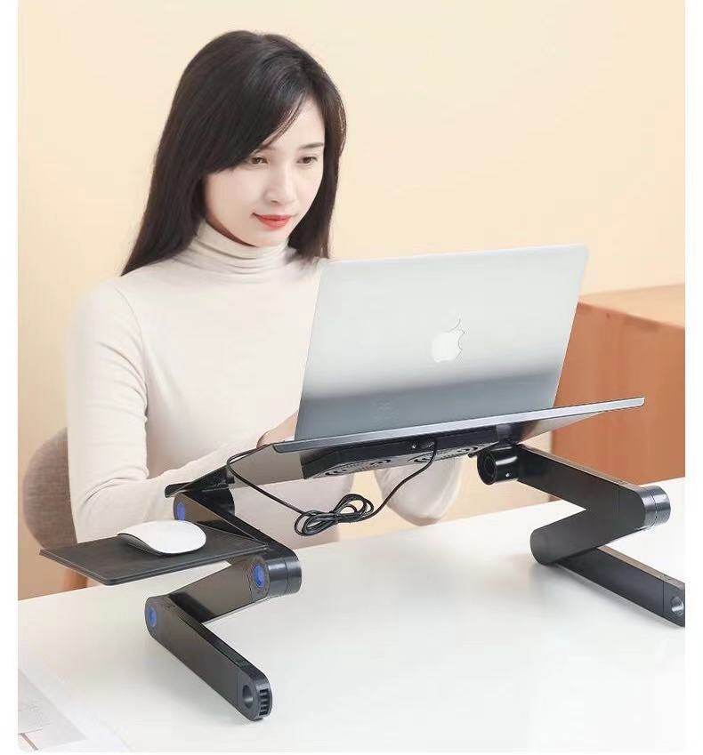 Folding Computer Desk Notebook Computer Stable With Double Fan 