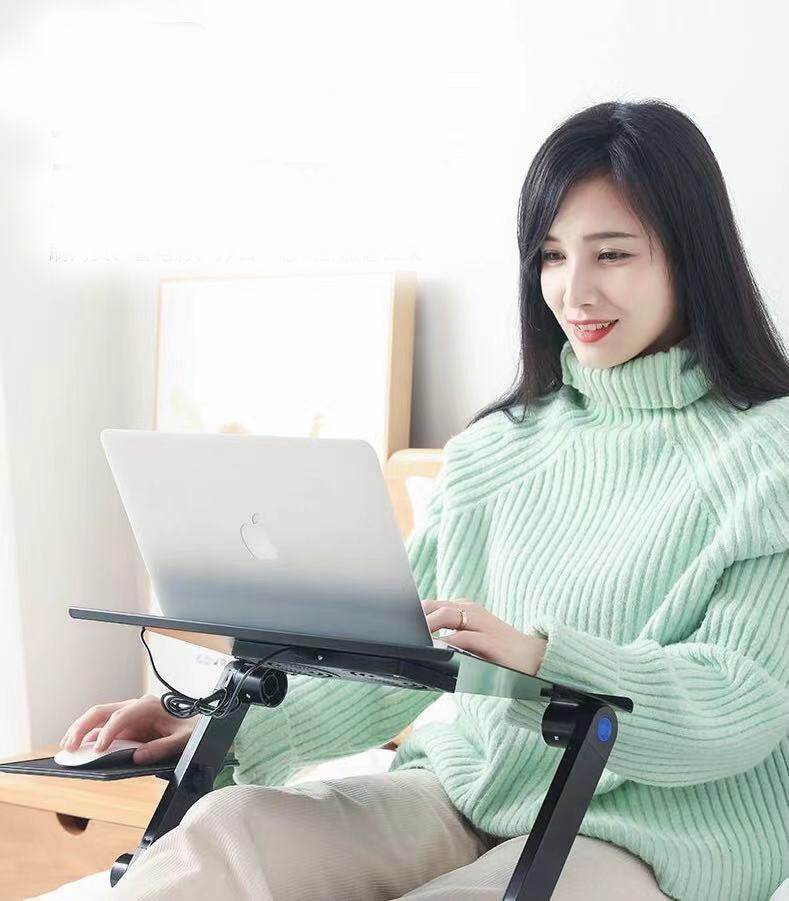 Folding Computer Desk Notebook Computer Stable With Double Fan 