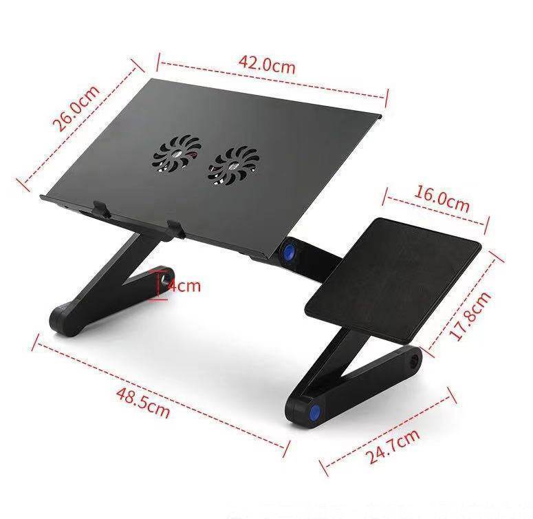 Folding Computer Desk Notebook Computer Stable With Double Fan 