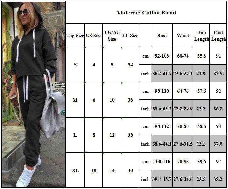 2pcs unisex Drawstring Hoodie Sport suit Athleisure wear 