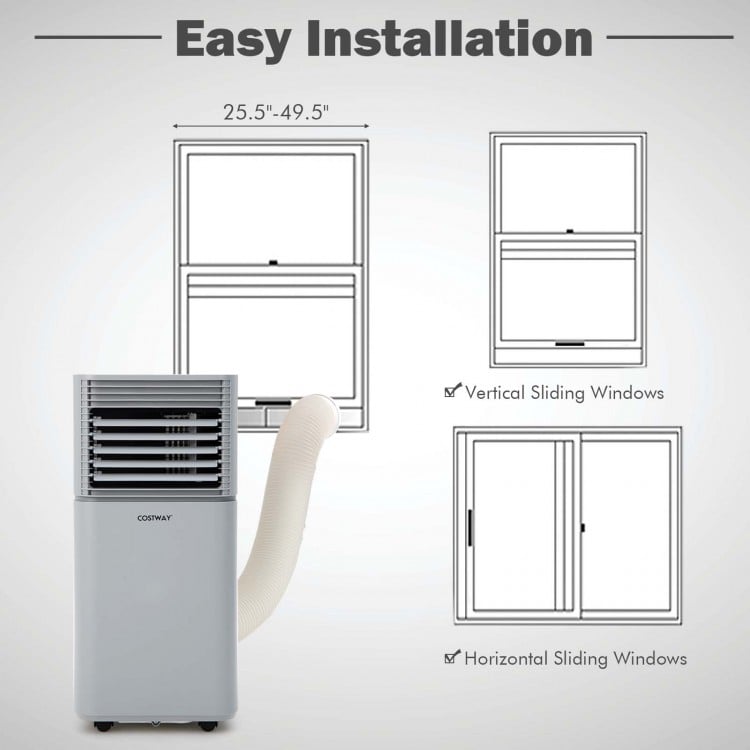 8000 BTU 3-in-1 Air Cooler with Dehumidifier and Fan Mode-Gray