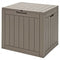 30 Gallon Deck Box Storage Seating Container with Lockable Lid-Light Brown