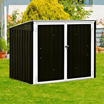 Horizontal Storage Shed 68 Cubic Feet for Garbage Cans 