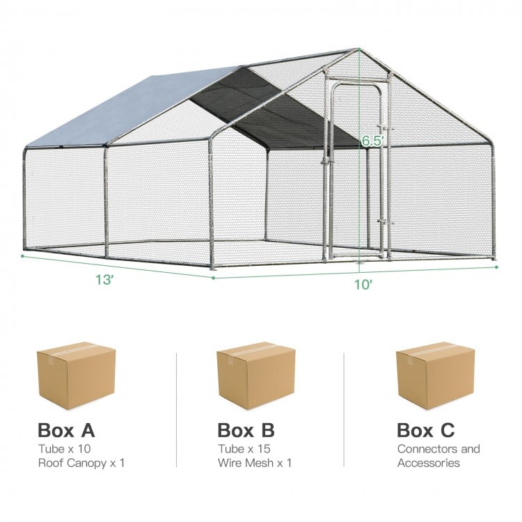 Large Walk in Shade Cage Chicken Coop with Roof Cover-M