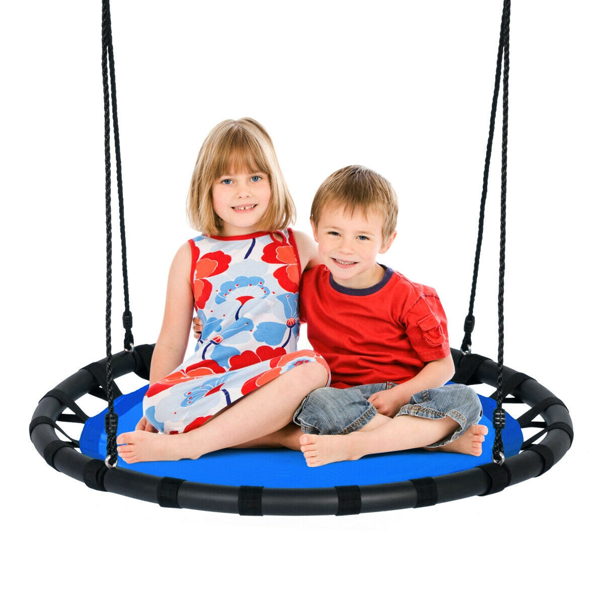 40" Flying Saucer Round Swing Kids Play Set-Blue