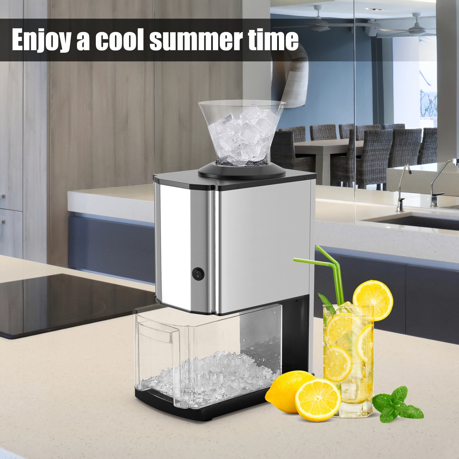 Electric Stainless Steel Professional Ice Crusher 