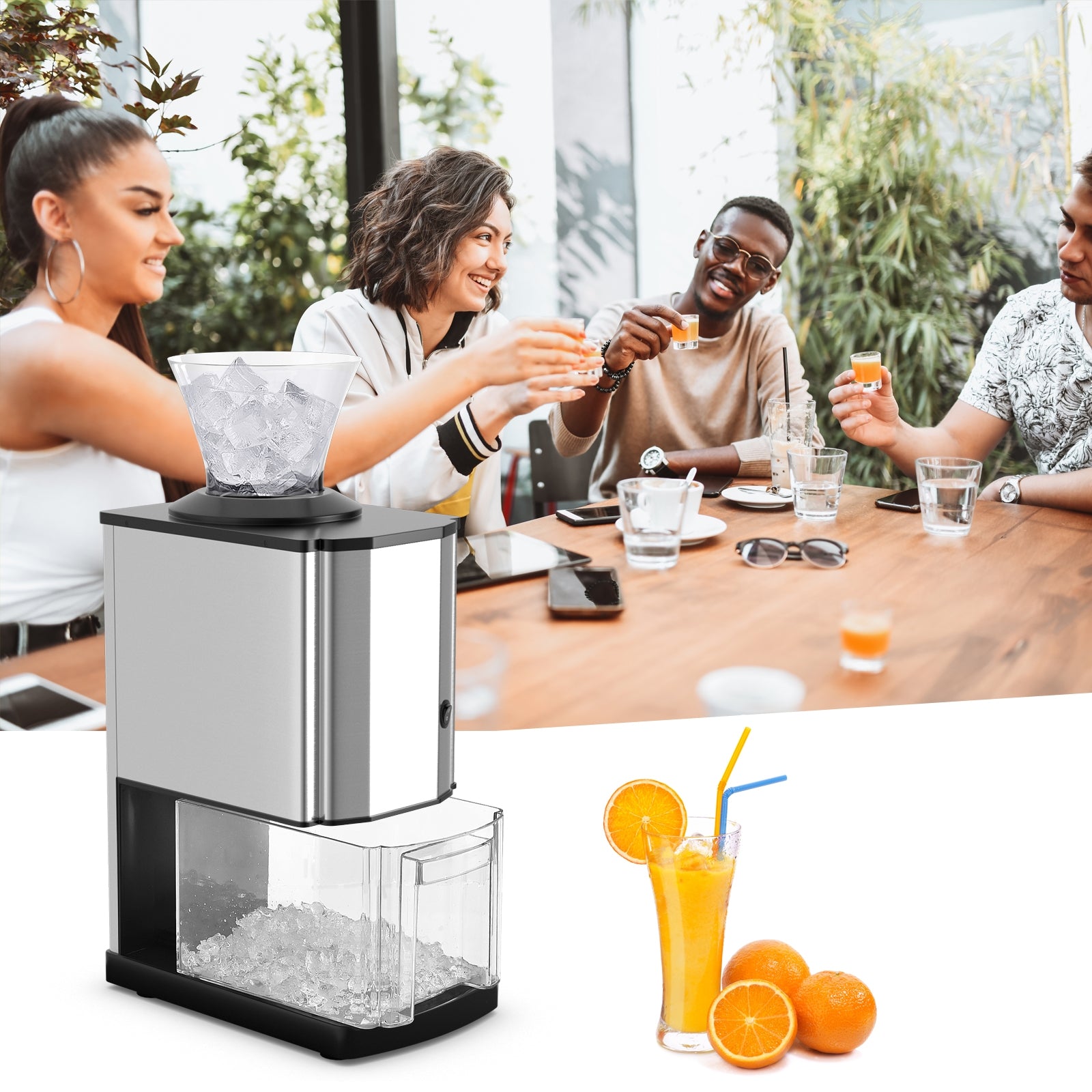 Electric Stainless Steel Professional Ice Crusher 