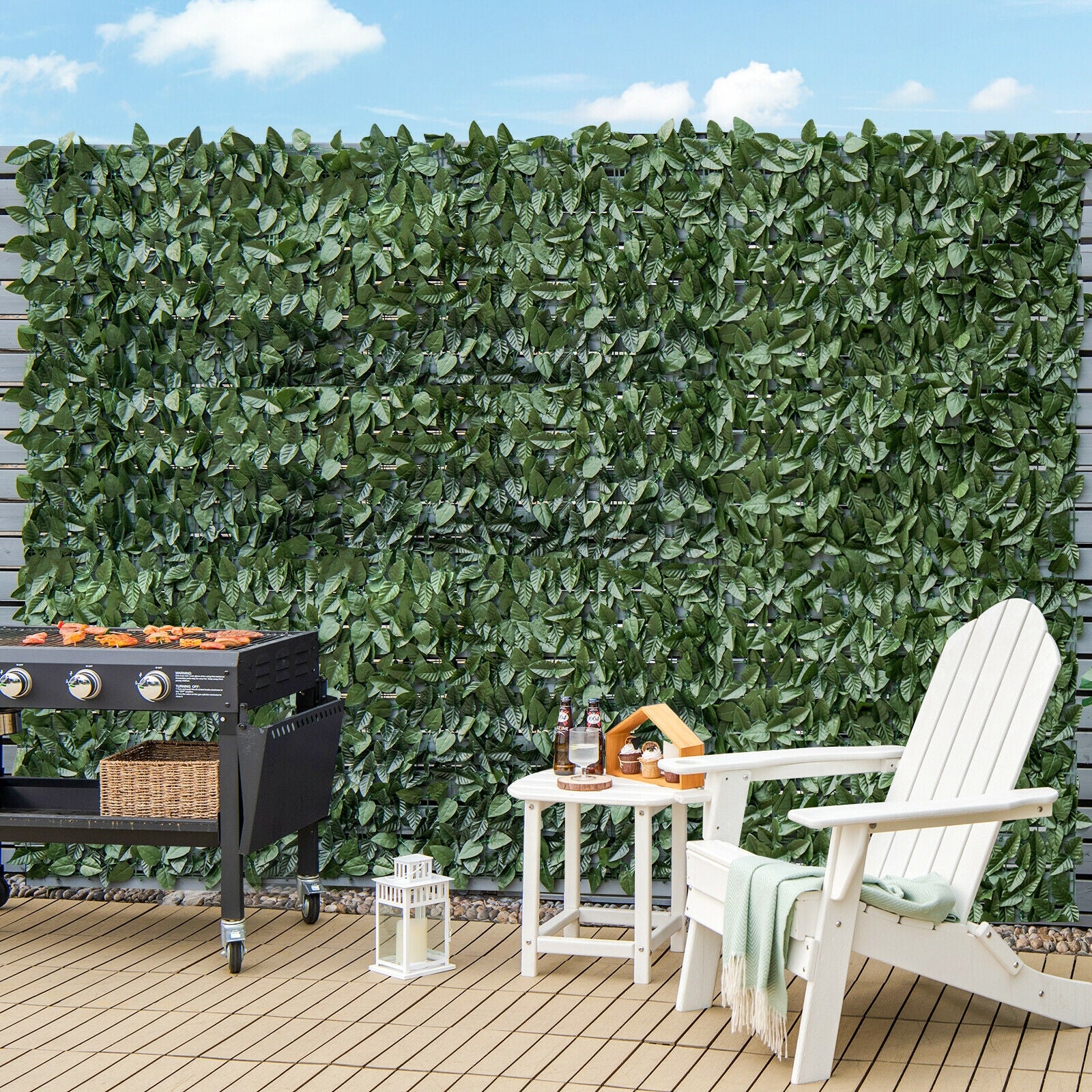 118 x 39 Inch Artificial Ivy Privacy Fence Screen