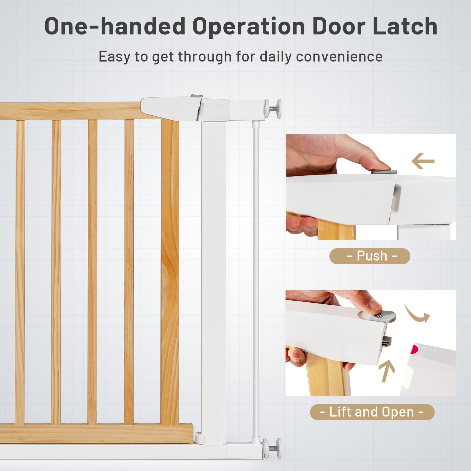 Extendable Safety Gate for Baby and Pet-Natural