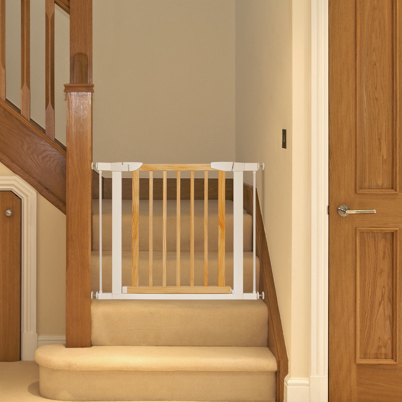 Extendable Safety Gate for Baby and Pet-Natural