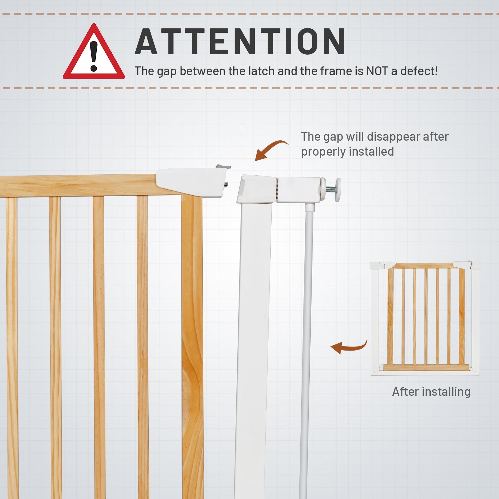 Extendable Safety Gate for Baby and Pet-Natural