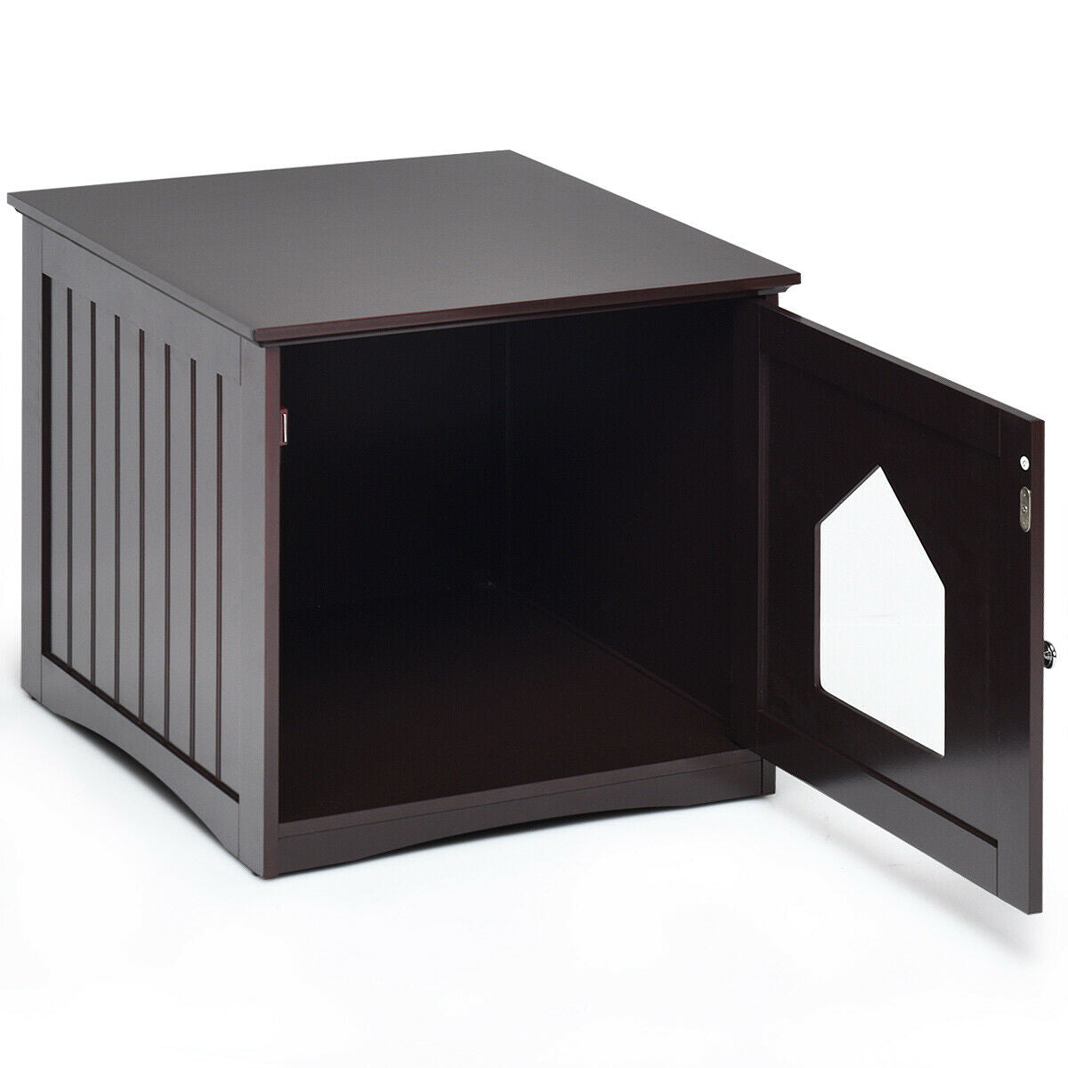 Sidetable Nightstand Weatherproof Multi-function Cat House-Brown