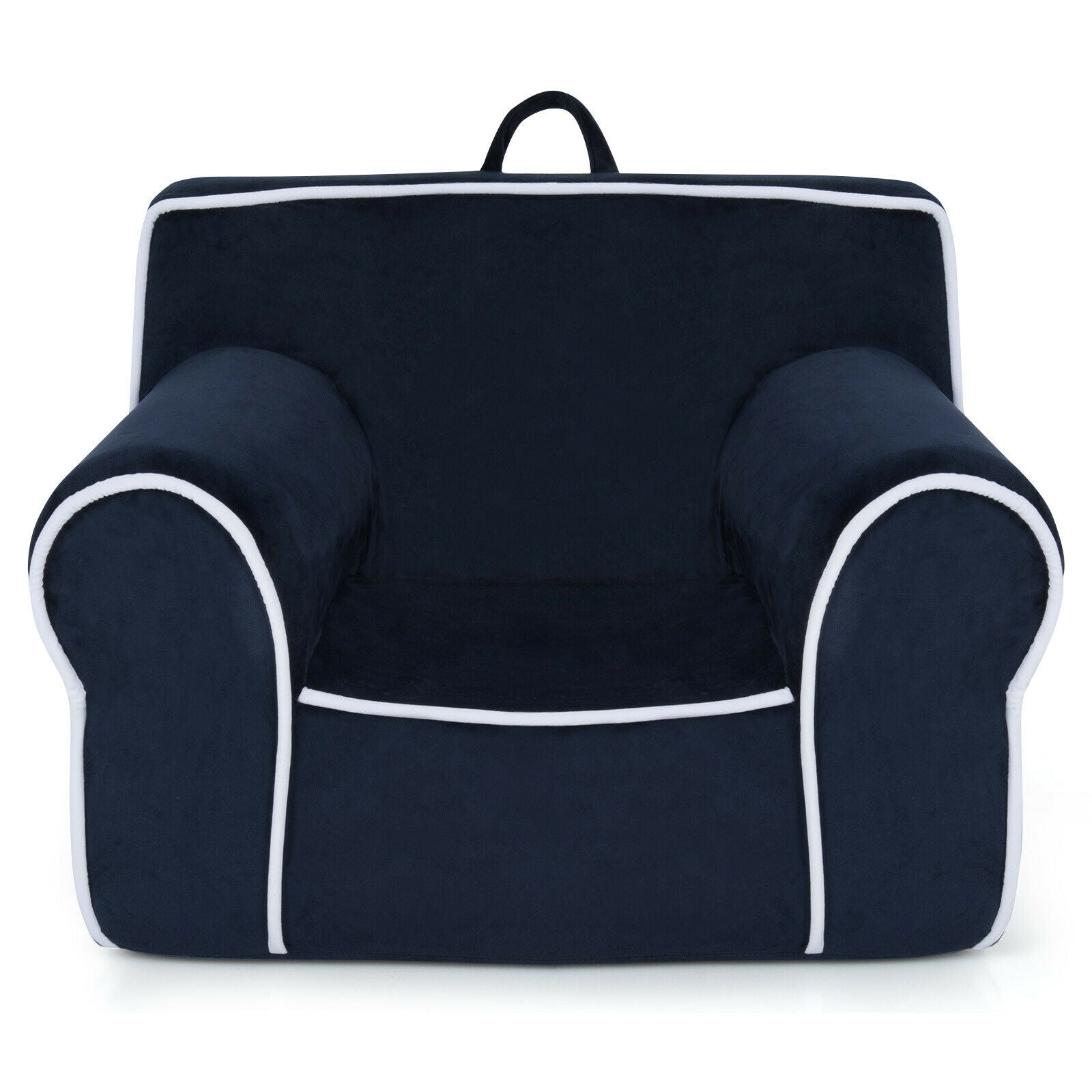 Upholstered Kids Sofa with Velvet Fabric and High-Quality Sponge-Navy