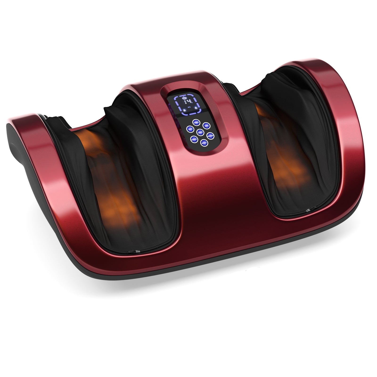 Shiatsu Foot Massager with Kneading and Heat Function-Red